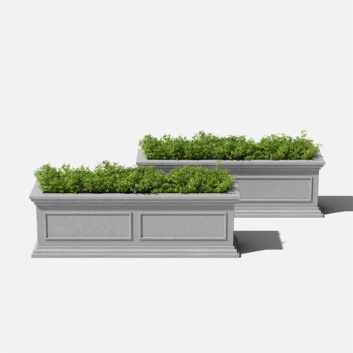 Miniatura 8 de Veradek Brixton - Maceta de plástico para ventana, maceta rectangular grande para balcón, alféizar de ventana al aire libre, resistente a las Gris
