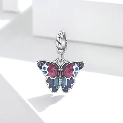Miniatura 4 de Abalorio de perro de plata de ley 925 con diseño de dinosaurio y araña, dije de gato con forma de delfín, ratón para pulsera Pandora
