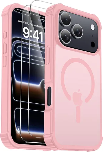 Miniatura 14 de Funda para iPhone Air [compatible con MagSafe] [2 protectores de pantalla] [prueba de caídas de grado militar] Funda magnética resistente