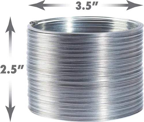 Miniatura 4 de Just Play - Slinky original gigante, resorte que camina de juguete, Slinky de metal, recuerdos de fiesta, juguetes antiestrés, rellenos