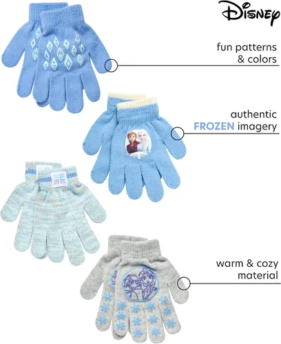 Miniatura 2 de Disney Frozen Girls - Paquete de 4 guantes o mitones (niñasniñas pequeñas)