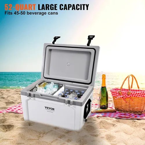 Miniatura 4 de VEVOR Enfriador Rígido Ultraligero, Enfriador de Retención de Hielo con Mango Resistente, Hielera Lonchera para Camping, Viajes, Exteriores, se