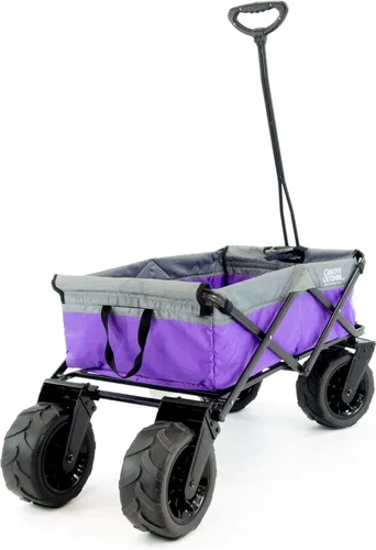 Miniatura 3 de Creative Outdoor Push Pull - Cochecito plegable para exteriores, capacidad de peso de 200 libras, carrito plegable portátil todo terreno, ruedas