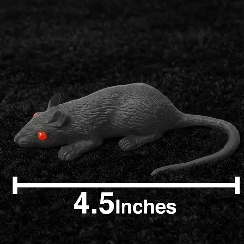 Miniatura 2 de Ratón de goma Rata de goma realista Ratón falso Ratas de broma Ratones de apoyo Regalos de mordaza de ratones Accesorios de animales
