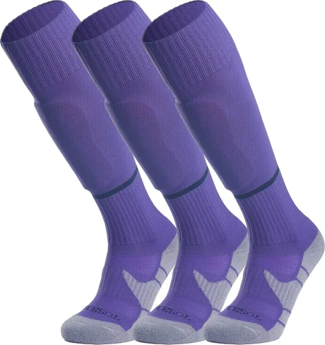 Miniatura 30 de APTESOL - Calcetas de fútbol hasta la rodilla (paquetes de 1/3/5) Calcetas acojinadas para niños, jóvenes, adultos, para equipos deportivos OTC