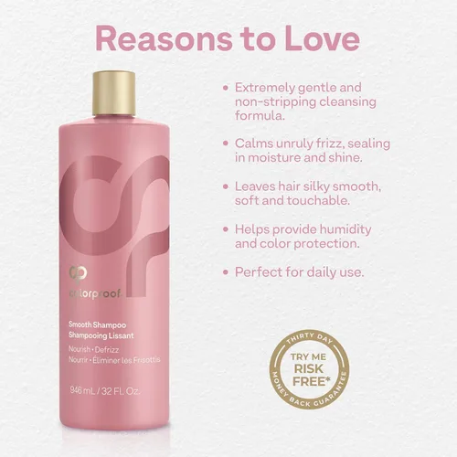 Miniatura 4 de Colorproof Champú suavizante sin sulfato para mujer, 32 onzas líquidas, champú hidratante con aroma a té blanco, champú limpiador