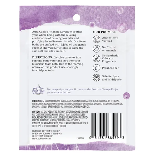 Miniatura 2 de Aura Cacia Baño de espuma de aromaterapia, lavanda relajante, baño de burbujas calmante con aceites esenciales puros para relajación y piel suave