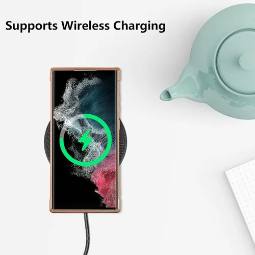 Miniatura 4 de ZTOFERA Funda diseñada para Samsung Galaxy S22 Ultra 5G, bonito borde chapado con patrón de corazones de amor con protección para lente de cámara