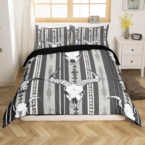 Miniatura 14 de Erosebridal Southwestern - Juego de funda de edredón tamaño individual, diseño geométrico étnico, estilo bohemio, azteca, para niños, adolescentes
