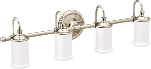 Miniatura 9 de Moen YB6461ORB Belfield - Accesorio de tocador de baño de doble montaje con 1 luz con vidrio esmerilado, bronce aceitado