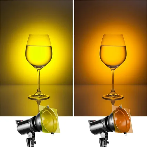 Miniatura 4 de (10 piezas) Filtro de luz de gel, filtro de gel de iluminación de corrección de color transparente amarillo y naranja, hojas de plástico de 8.5 x 11
