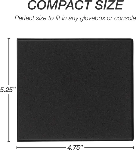Miniatura 3 de Samsill Paquete de 2 soportes para registro y seguro de automóvil, organizador negro de 5.25 x 4.75 pulgadas, perfecto para múltiples vehículos