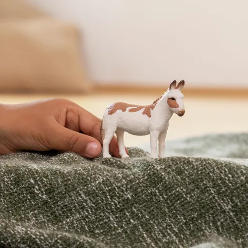 Miniatura 7 de Schleich Farm World - Figura de animal de burro manchado americano – Juguete de animal de granja altamente detallado y duradero, juego divertido