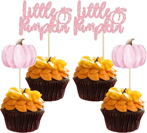 Miniatura 22 de Gyufise Decoración para pastel de calabaza pequeña, decoración de pastel de calabaza, baby shower, decoración de pastel temático de otoño, baby
