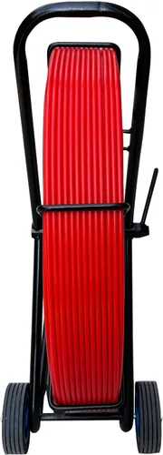 Miniatura 2 de 8MM 450FT Cable de alambre de fibra de vidrio Barra continua de fibra de vidrio Cable de cinta de fibra de vidrio Rod de alambre con rueda de jaula