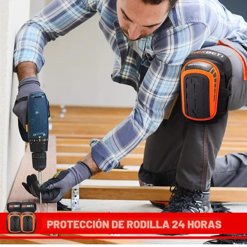 Miniatura 5 de REXBETI Rodilleras para el trabajo, rodilleras de construcción para hombres, rodilleras de gel de espuma resistentes y cómodas, antideslizantes