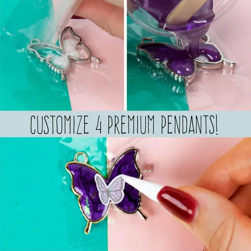Miniatura 5 de STMT D.I.Y. Estudio de Joyería de Resina, Kit de Fabricación de Joyas de Resina Todo en Uno con Moldes, Divertido Kit de Bricolaje para Hacer tus