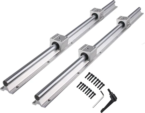 Miniatura 11 de ANWOK - Riel lineal SBR20-23.622 in/23.6 pulgadas, riel deslizante lineal con 4 bloques de rodamientos SBR20UU para routers CNC de bricolaje