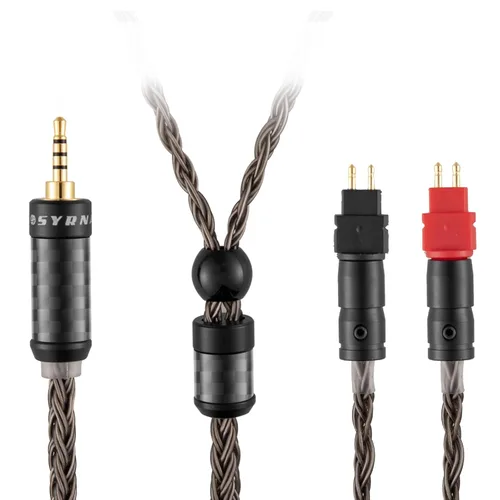 Cable equilibrado de 0.098 pulgadas compatible con auriculares Sennheiser HD650, HD600, HD580, HD660S, HD660S2, HD58X, HD6XX de 16 núcleos chapados