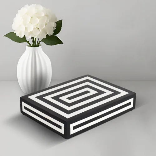 Miniatura 9 de Handicrafts Home Colección Concentric - Joyero decorativo hecho a mano para recuerdos, baratijas y decoración del hogar, caja para almacenamiento