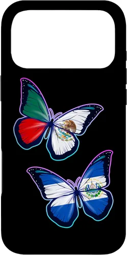 Miniatura 22 de El Salvador y México bicultural Roots - Carcasa para iPhone 17 (versión mariposa)