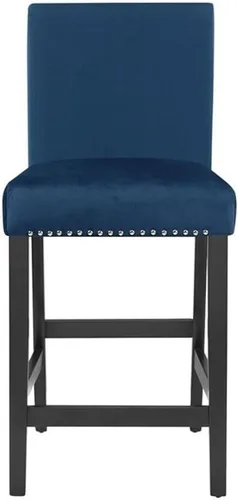 Miniatura 8 de New Classic Furniture Celeste - Juego de encimera redonda de mármol sintético de 5 piezas con 1 mesa y 4 sillas, 42 pulgadas, color azul