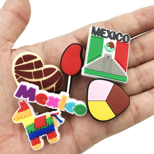 Miniatura 3 de yiagofy 30 dijes para zapatos de México para hombres y mujeres decoración de zapatos regalos de fiesta pulseras para adultos recuerdos de fiesta