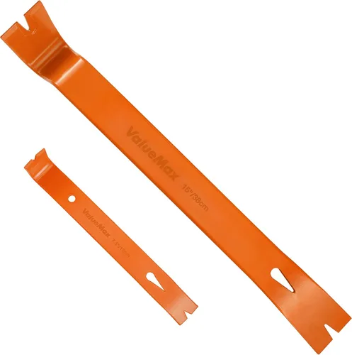 Miniatura 6 de ValueMax Juego de 2 barras planas de palanca, incluye mini barra de palanca de 7-1/2 pulgadas, extractor de uñas resistente de 15 pulgadas, barra