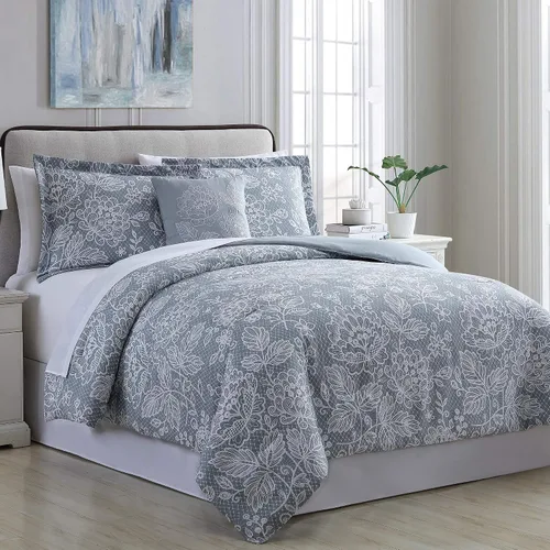 Miniatura 9 de Modern Threads - Juego de edredón de la colección Granada - Microfibra reversible - Elegante juego de cama estampado - Incluye edredón, sábanas