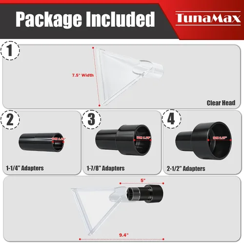 Miniatura 8 de TunaMax Funciona universal con todos los accesorios extractores de aspiradoras de tienda con 1-1/4 pulgadas y 1-7/8 pulgadas y 2-1/2 pulgadas, tres