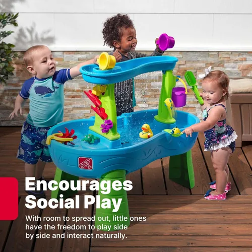 Miniatura 5 de Step2 Parque infantil con estanque de baño Splash Pond, juego sensorial de agua y arena para niños, juguetes de verano al aire libre, 13 piezas