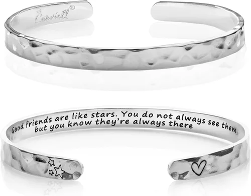 Miniatura 7 de Carviell Pulseras grabadas para mujer, inspiradoras, amistad, amor, mamá, hija, hermana, cristiana, graduación, conmemoración y regalos de boda, más