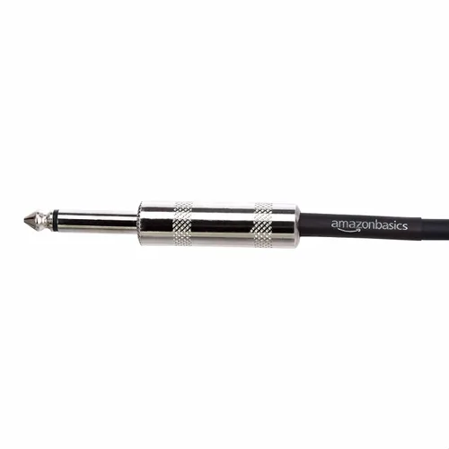 Miniatura 3 de Amazon Basics TS - Cable recto para instrumentos de 1/4 de pulgada para guitarra eléctrica, bajo y teclado con blindaje antiruido, 10 pies