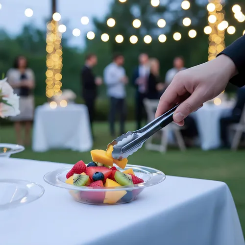 Miniatura 5 de Lillian Tablesettings Cuencos de plástico pesados de alta calidad de China como vajilla para bodas y fiestas, 5 onzas, paquete de 30