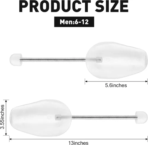 Miniatura 2 de 20 Pairs Spring Shoe Tree Shoe Stretcher Shoe Shape Plastic 33 cm 13 Inches Shoe Trees Sneaker Support for Men US 5-13