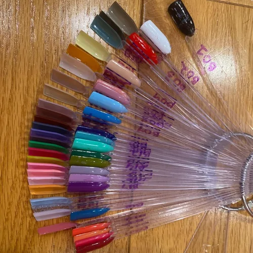 Miniatura 7 de Muestrario de uñas, natural, suministros de arte en uñas, exhibidor de arte en uñas con esmalte y hazlo tú misma en casa