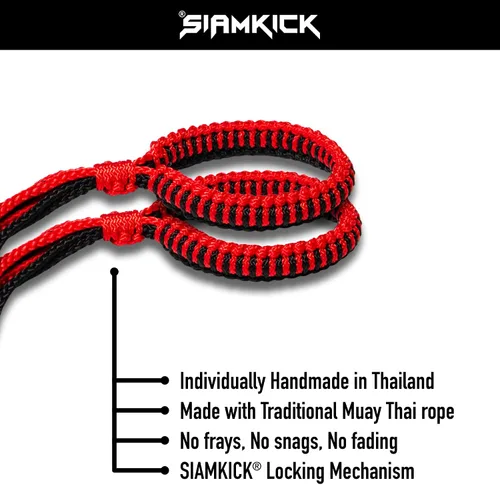 Miniatura 4 de Muay Thai Prajiad - Brazalete tradicional hecho a mano Muay Thai, auténtico boxeo y kickboxing tailandés Wai Kru (juego de 2)