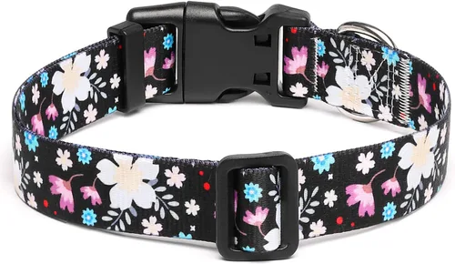 Miniatura 17 de Mercano Collar ajustable para perro, patrones de diseño especial, nailon suave, cómodo y resistente, collar para mascotas para perros pequeños