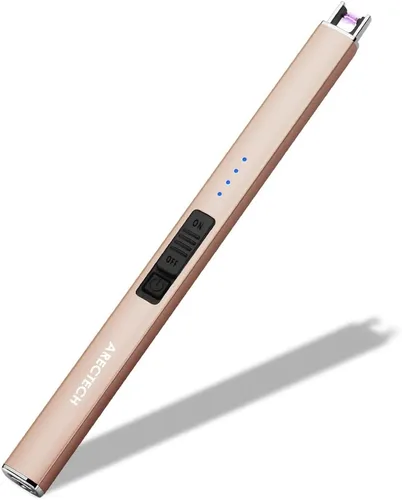 Miniatura 15 de ARECTECH Encendedor de velas eléctrico con cable tipo C, regalo de cumpleaños para hombres, mujeres, esposa, encendedores de arco de plasma Verde