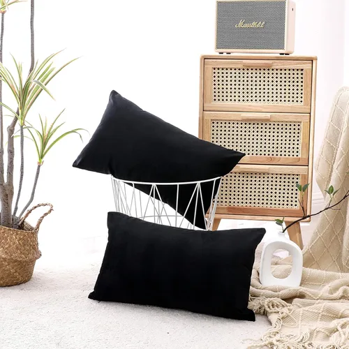 Miniatura 58 de NiNi ALL - Juego de 2 fundas de almohada decorativas de terciopelo, fundas de almohada para sofá, fundas de almohada para dormitorio, sala de estar