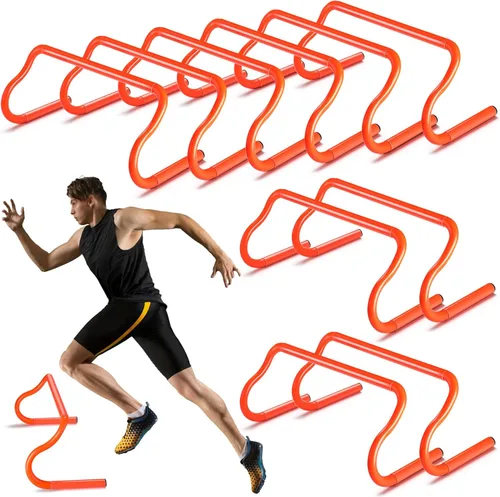 Miniatura 9 de Wettarn 10 unidades de entrenamiento de agilidad de velocidad, desmontables y duraderas, agilidad pliométrica y multiusos, equipo de entrenamiento