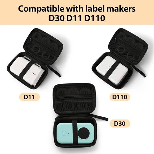 Miniatura 2 de Estuche para etiquetadora TUGUAI compatible con Phomemo D30 JADENS D110 NiiMbot D11 SUPVAN E10, organizador para etiquetadoras y cinta adhesiva