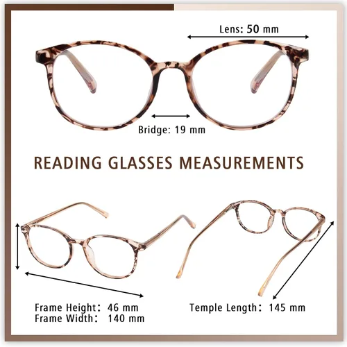 Miniatura 5 de TR90 - Lentes de lectura para mujeres, modernas, redondas, con bloqueo de luz azul para computadora, antifatiga ocular y antirreflejante UV