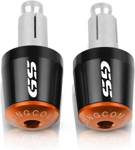 7/8" 22mm Motorcycle Handlebar Grips End Handle Bar Cap End Plug for BMW R1200GS R1250GS R1200 R1250 R 1200 1250 GS Adventure (Color : Black- Orange)