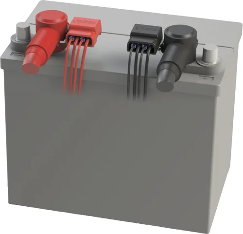 Miniatura 2 de Blue Sea Systems 2340 - Barras colectoras de cobre estañadas, positivas y negativas con 4 tornillos inoxidables de 10-24 pulgadas, 32 V, 100 A
