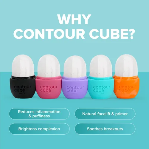 Miniatura 2 de Contour Cube Mini rodillo de hielo revolucionario para esculpir y deshinchar - Rodillo de hielo facial y masajeador - Molde de hielo para la cara