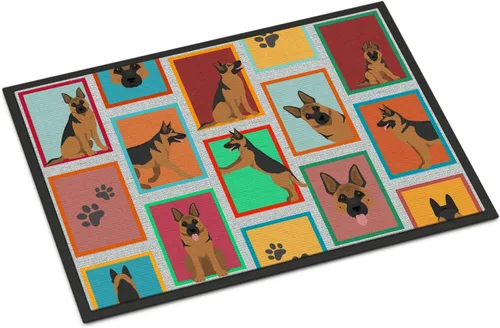 Miniatura 87 de Caroline's Treasures MLM1149MAT - Felpudo rojo Border Collie de 18 x 27 pulgadas, para interiores y exteriores, para entrada, antideslizante, Border