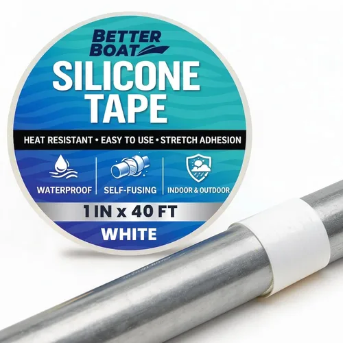 Miniatura 8 de Better Boat - Cinta de silicona negra resistente, autoadhesiva para reparación de mangueras de goma y tuberías de agua, sello de fontanería, cinta
