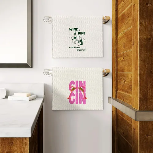 Miniatura 5 de Juego de 2 toallas de cocina italianas, decoración de cocina italiana, toallas de bar para camarero de cocina, paños de cocina retro para toallas