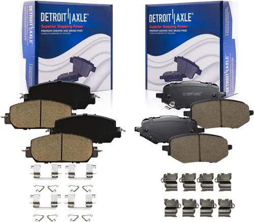 Miniatura 74 de Detroit Axle - Pinza de disco del lado del acompañante + pastillas de freno de cerámica de repuesto para Lexus HS250H Toyota RAV4 Prius V Scion xB